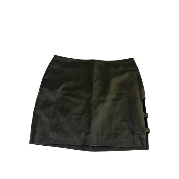 Zeynep Arcay Leather Skirt in Black - Picture 2 of 3